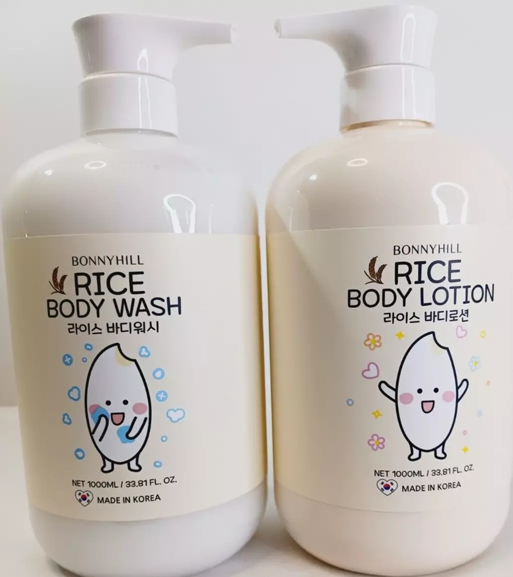 BONNYHILL K-BEAUTY Rice Body Wash & Body Lotion Set - JUMBO SIZE! - NEW!