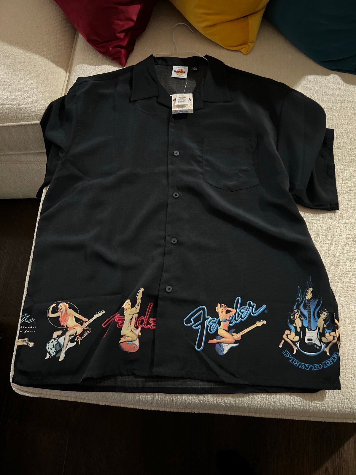 Vintage hard rock, Las Vegas polo shirt, button-down polo ￼