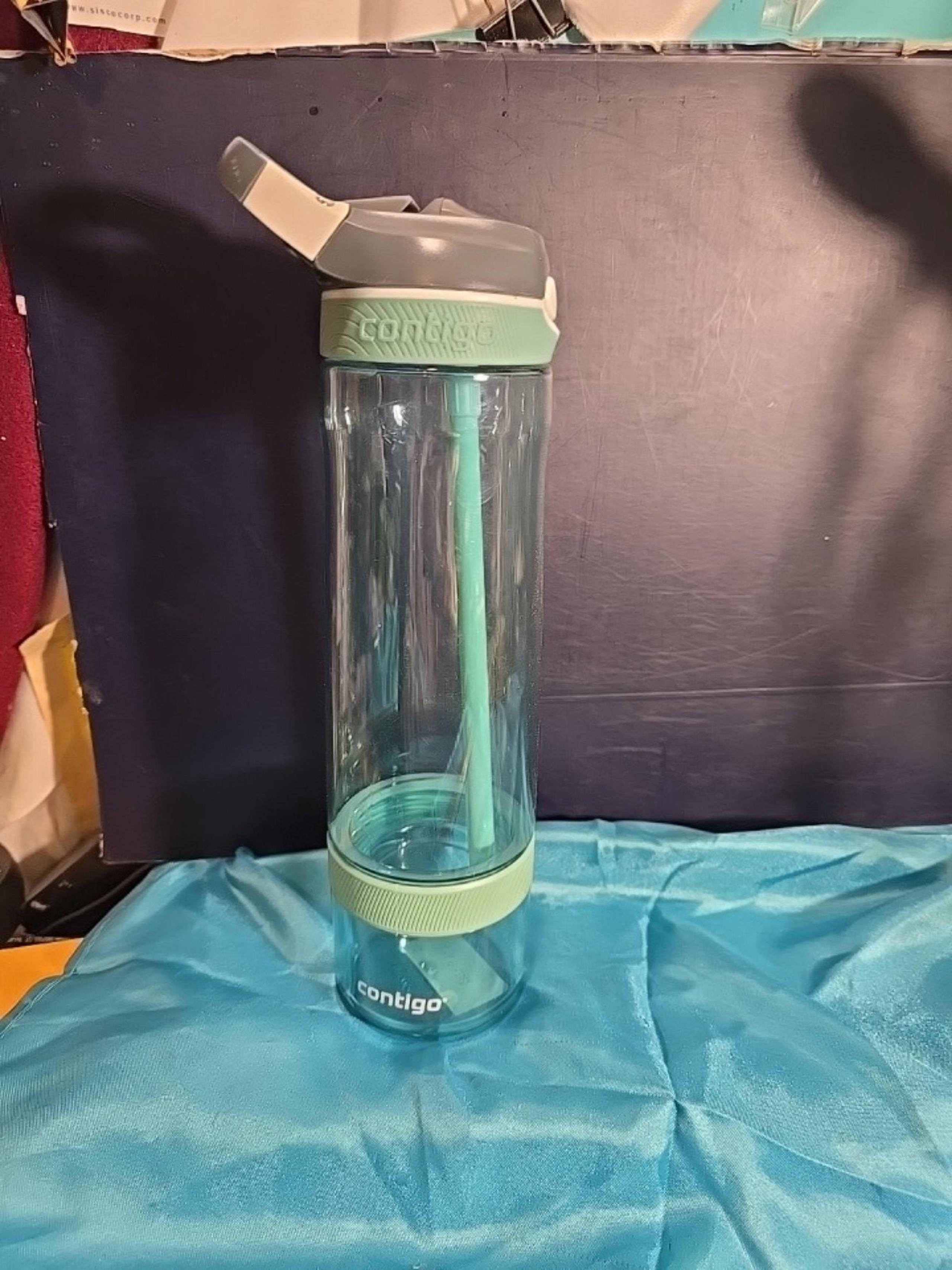 020825 Contigo 24 Oz Ashland Autospout Water Bottle w/ Lid Flip Straw Handle Min