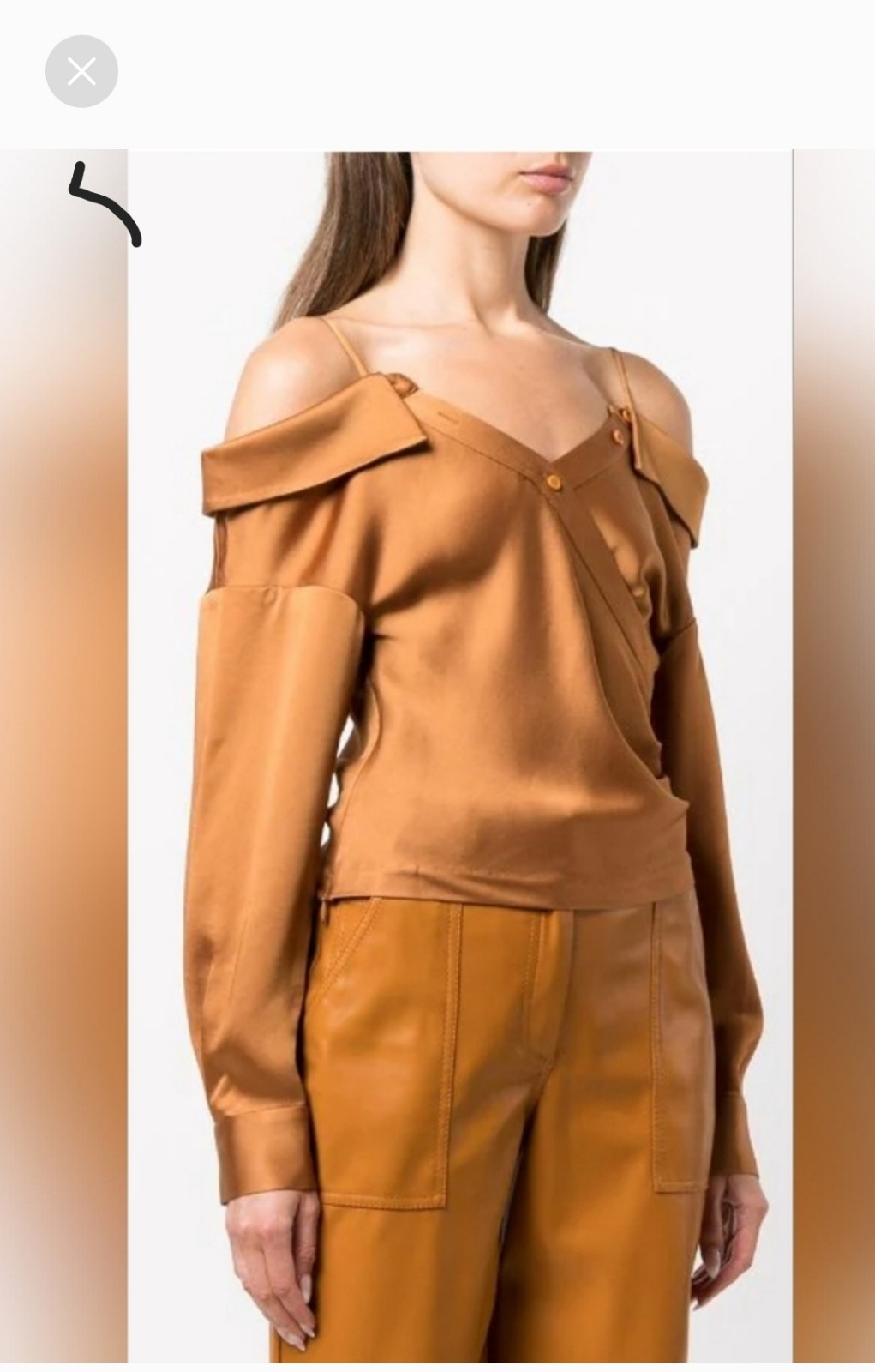 Jonathan Simkhai silk drop shoulder top size S