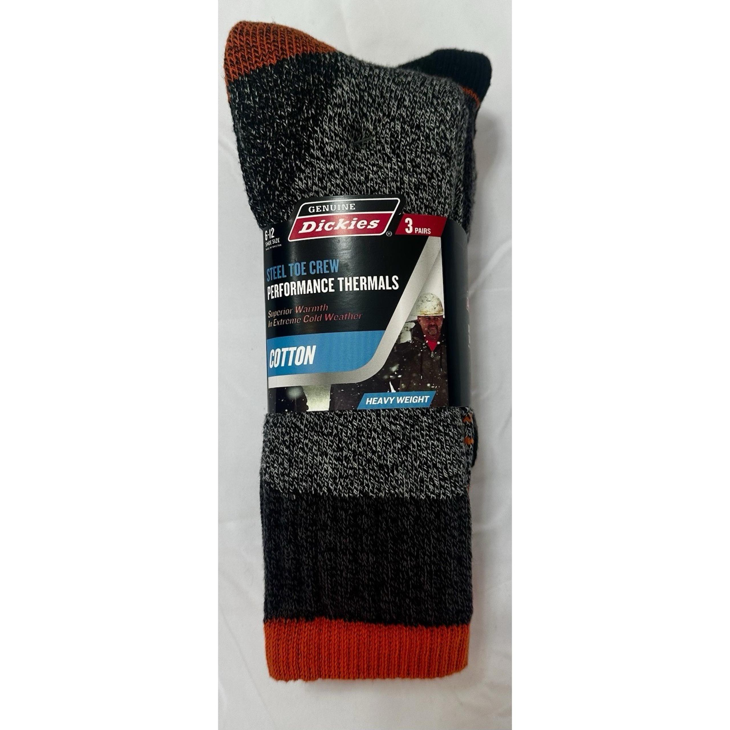 New - Dickies Cotton Thermal Steel Toe Crew Socks  Heavy Weight Warm 3 Pairs