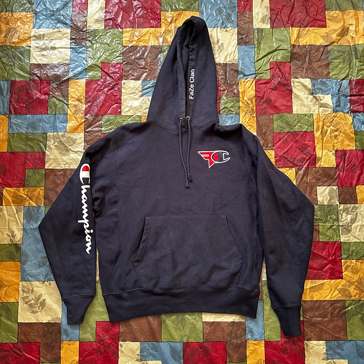 FaZe Clan x Champion Navy Blue Hoodie