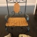 Spring Vignette Metal & Wicker Chair Home Decor