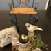 Spring Vignette Metal & Wicker Chair Home Decor
