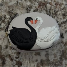 Kate spade swan coin purse key chain rare HTF