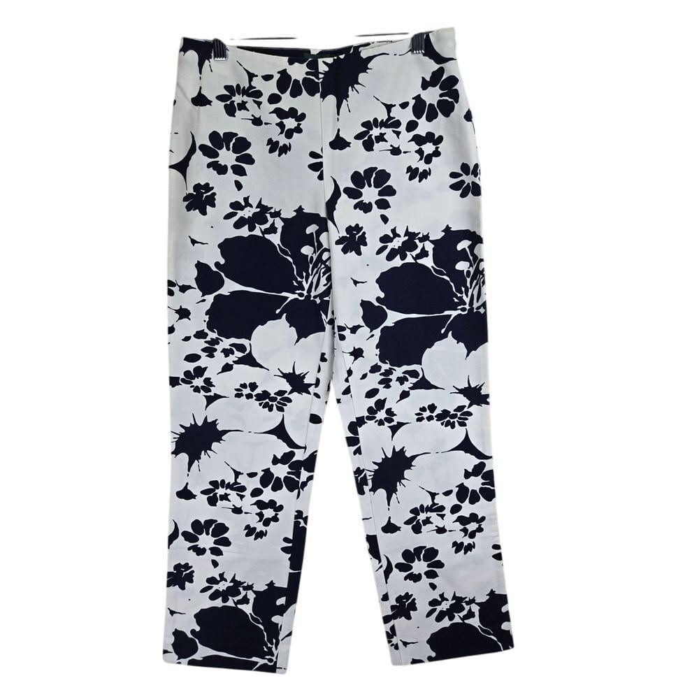 NWT Vintage Lauren Ralph Lauren Cropped Pants Size 4 Floral Bohemian Cottagecore