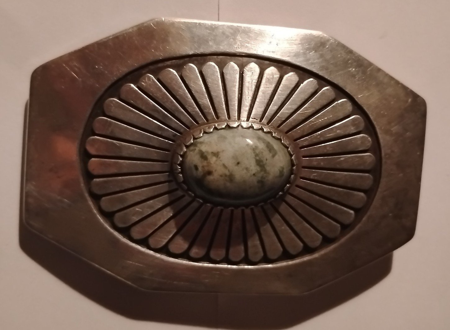 Navajo sterling silver Herbert begay Vintage antique belt buckle with turquoise