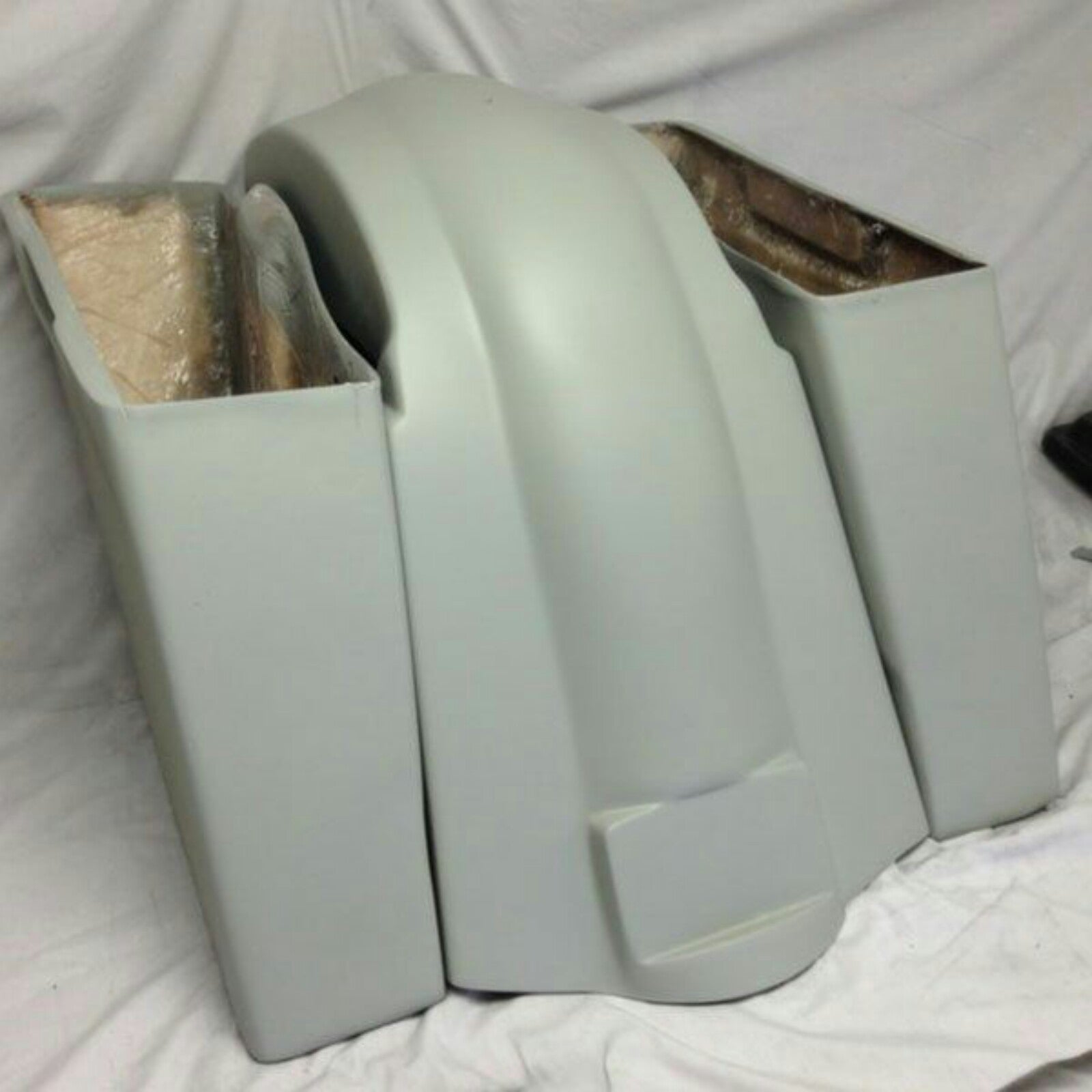 6″ Softail Heritage Extended Stretched Saddlebags No Lids Fender No Cut Out