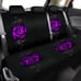 15 Pieces Polyester Fabric Purple Rose Art Flower Car Seat Cover Full Set