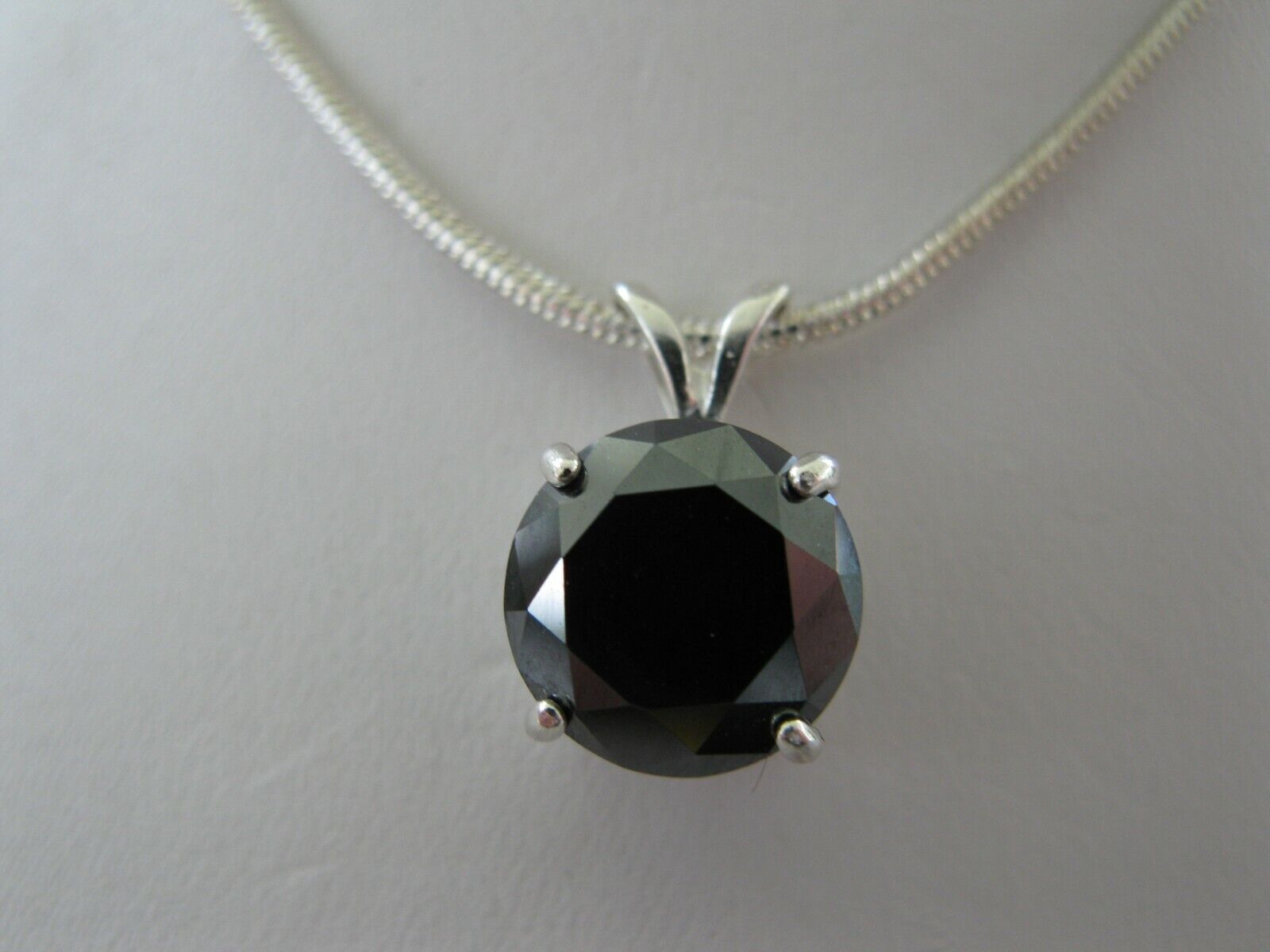 2.82ct BLACK DIAMOND NECKLACE,CERTI FICATE OF AUTHENTICITY,F REE DIAMOND TESTER