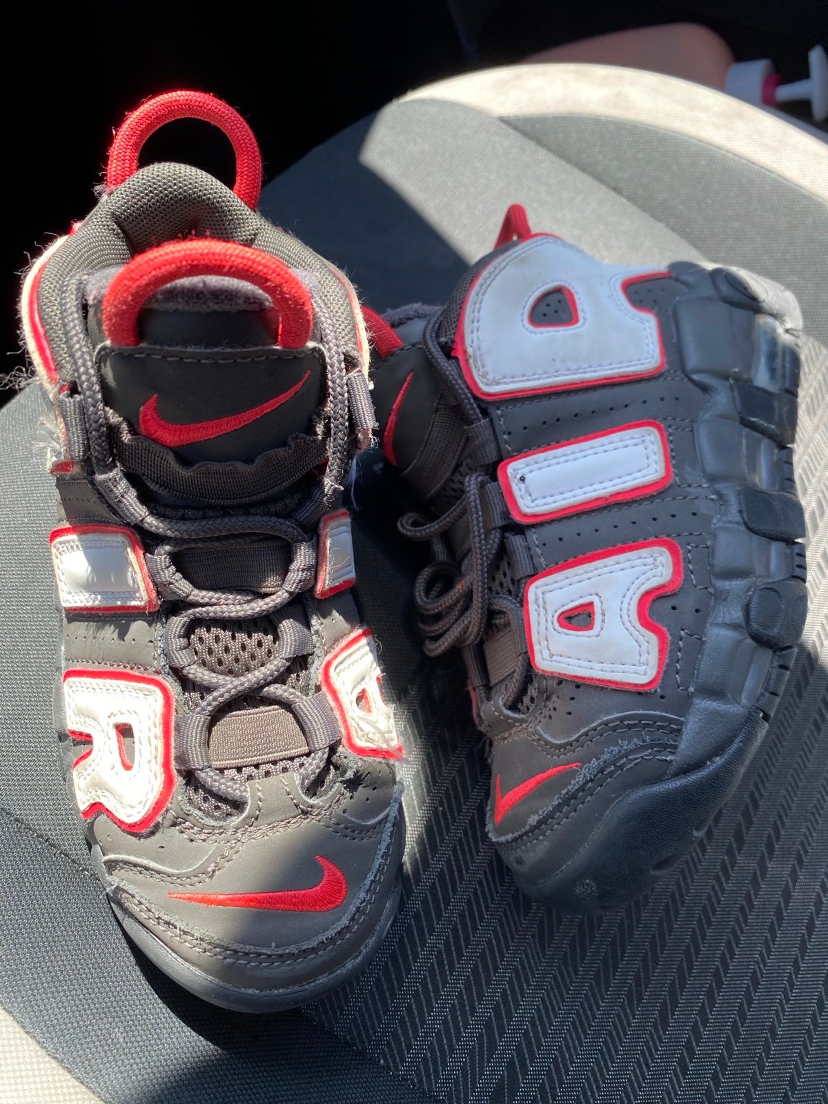 Nike Air Uptempo Black Red Kid Shoes