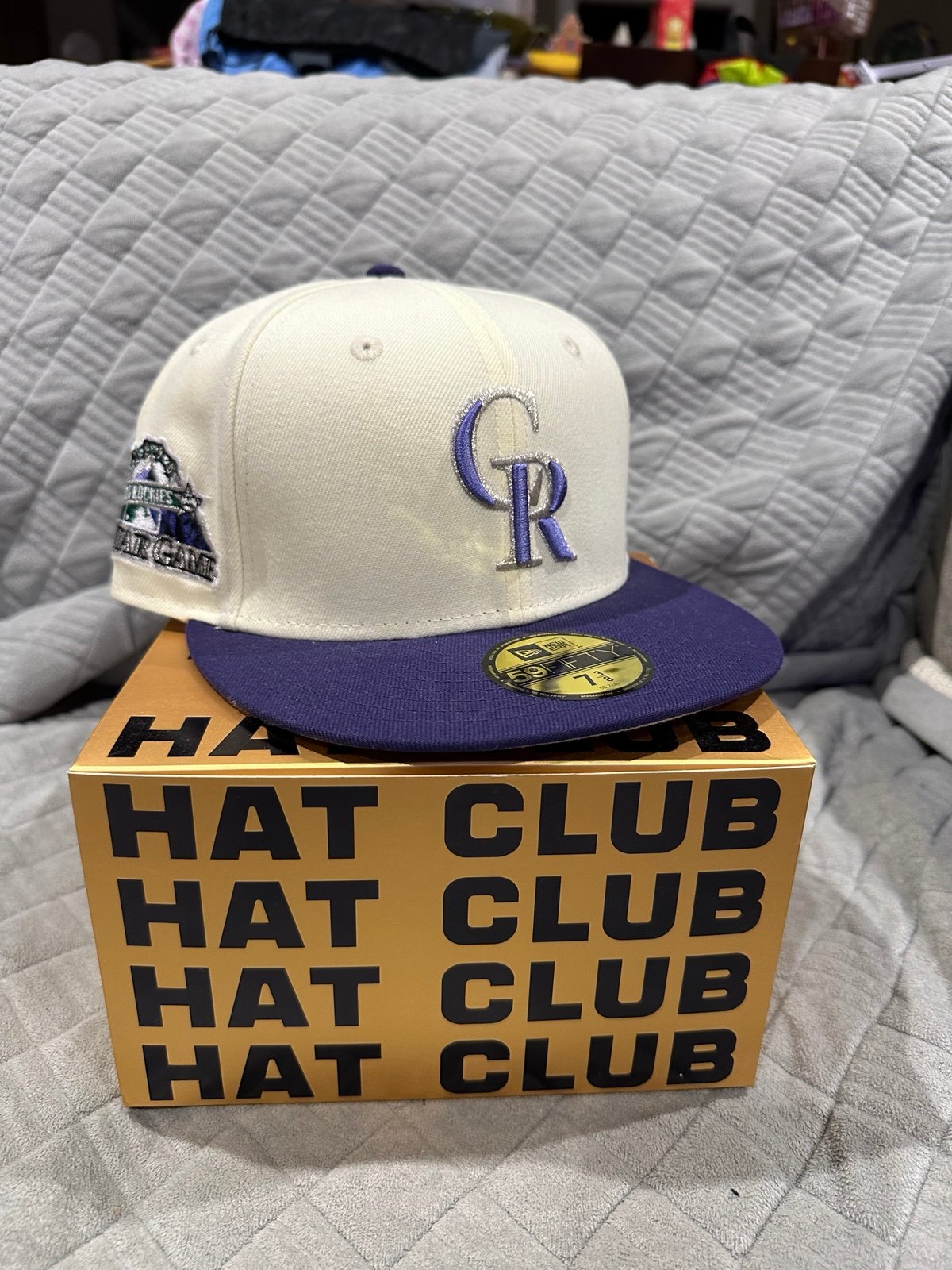Hat club ivory Colorado Rockies 7 3/8