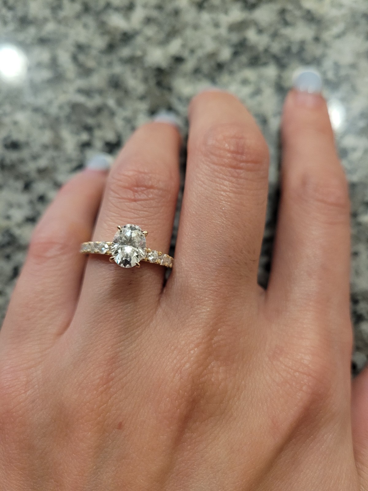 *BIG SALE* 1.5 CT Diamond 14k solid Gold Engagement Ring Size 7