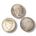 1921 1922 & 1923 Silver One Morgan Peace Dollar Coins Mixed Lot of 3 Circulated
