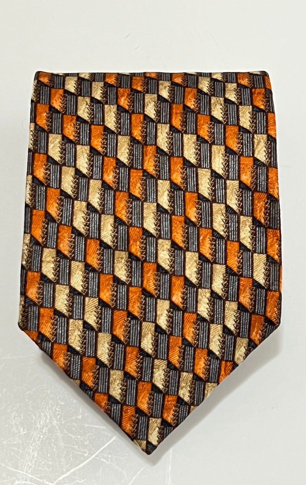 NWOT Vtg Ermenegildo Zegna Disegno Esclusivo Textured Silk Abstract Tie