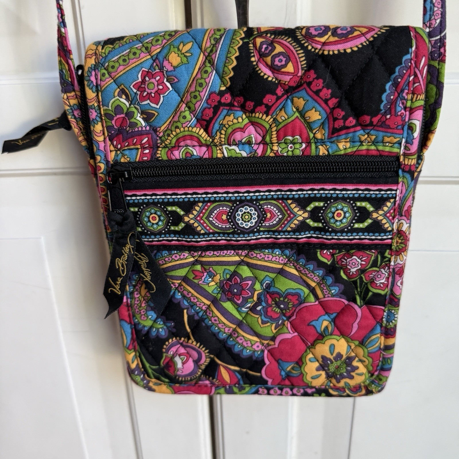 Vera Bradley Floral Paisley Symphony In Hue Mini Hipster Crossbody Bag Purse