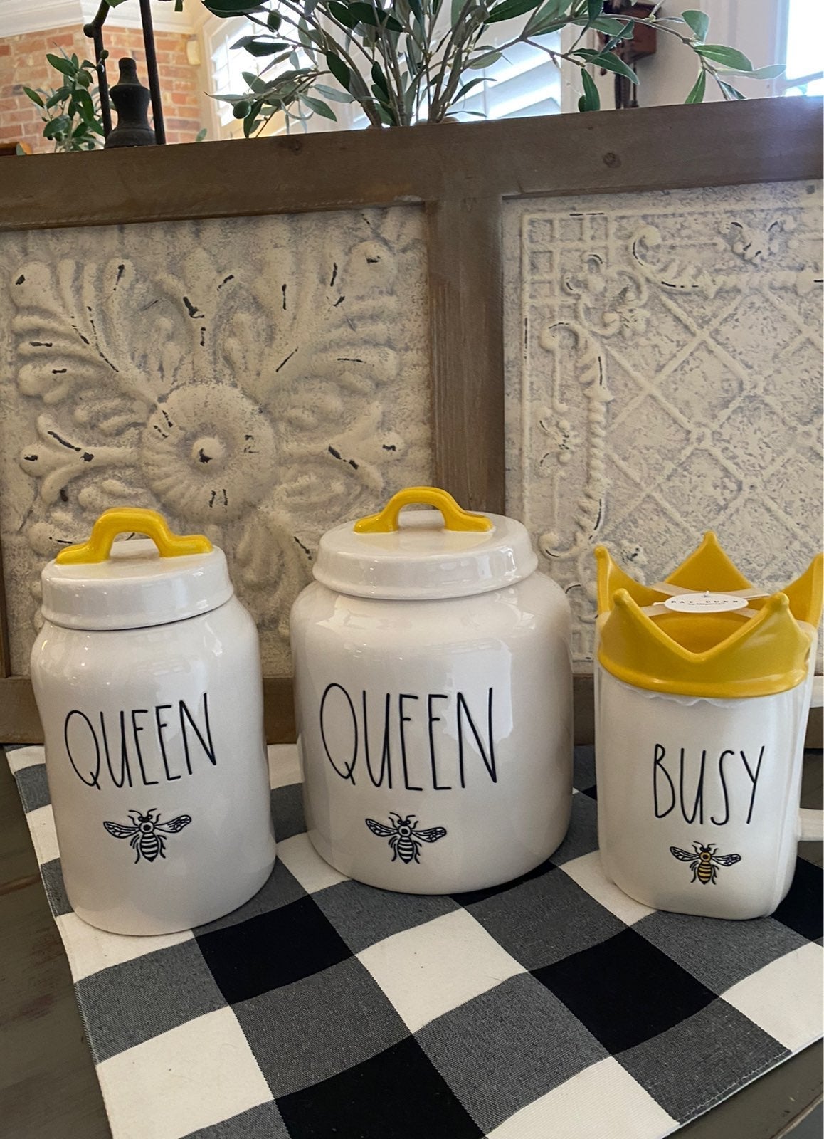Rae Dunn Queen Bee Canister & Mug Set