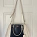 Coach margot satchel in white bone color and blue