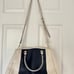Coach margot satchel in white bone color and blue
