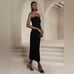 NWT! Banana Republic Black Lyonette Strapless Crepe Midi Dress - Size 18