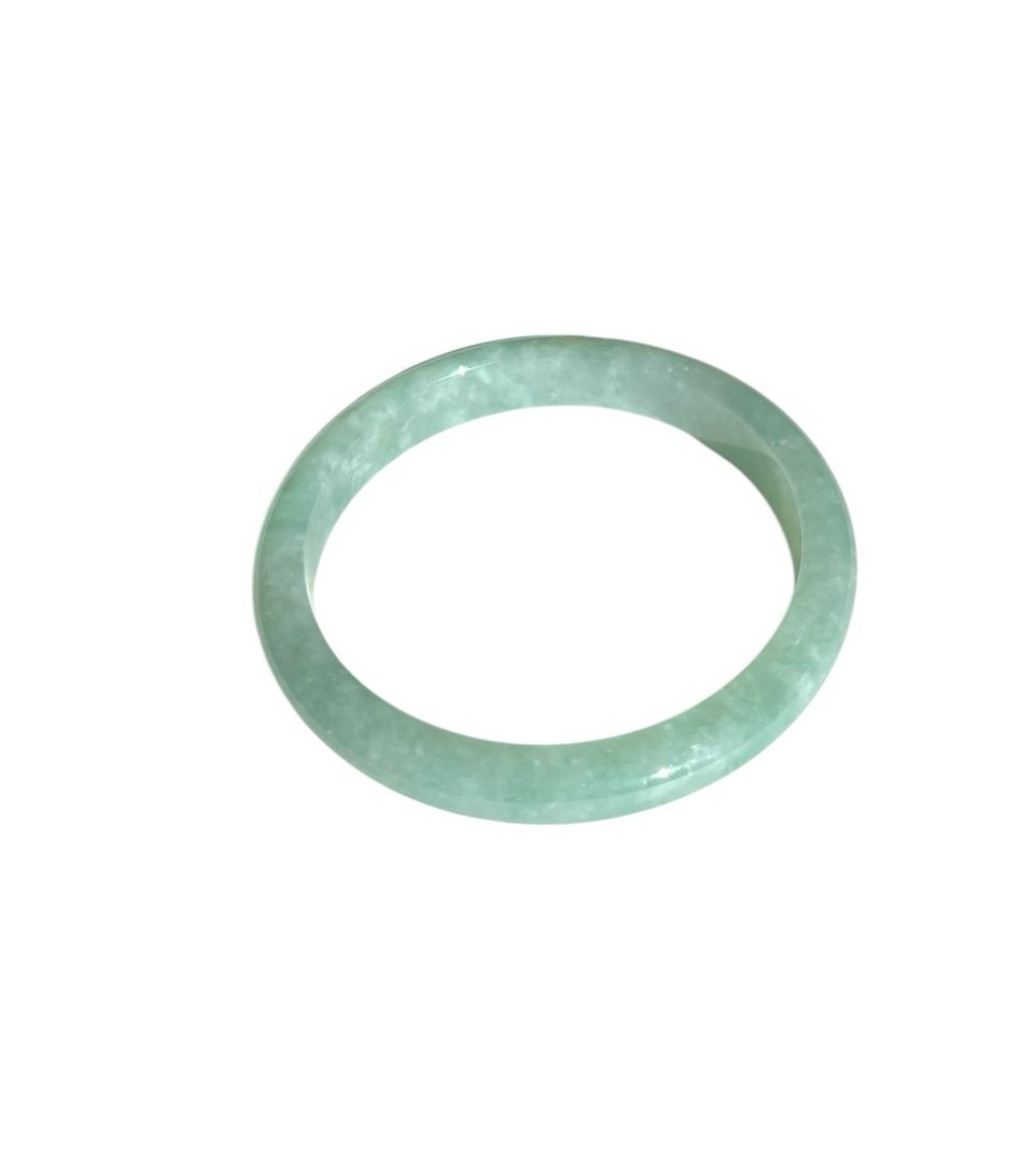 Vintage Elegant Jade Green Small Bangle Bracelet Stacking Bracelet