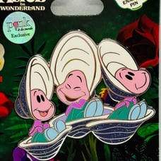 Pink A La Mode PALM Alice in Wonderland Three Baby Oysters 2024 Disney Pin NWT