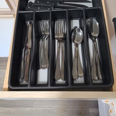 24-Piece Black Silverware Set Food-Grade Stainless Steel