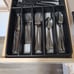 24-Piece Black Silverware Set Food-Grade Stainless Steel