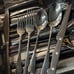 24-Piece Black Silverware Set Food-Grade Stainless Steel
