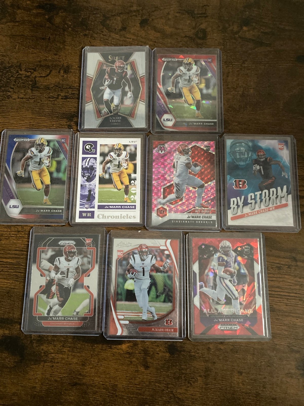 Ja’Marr chase football card lot