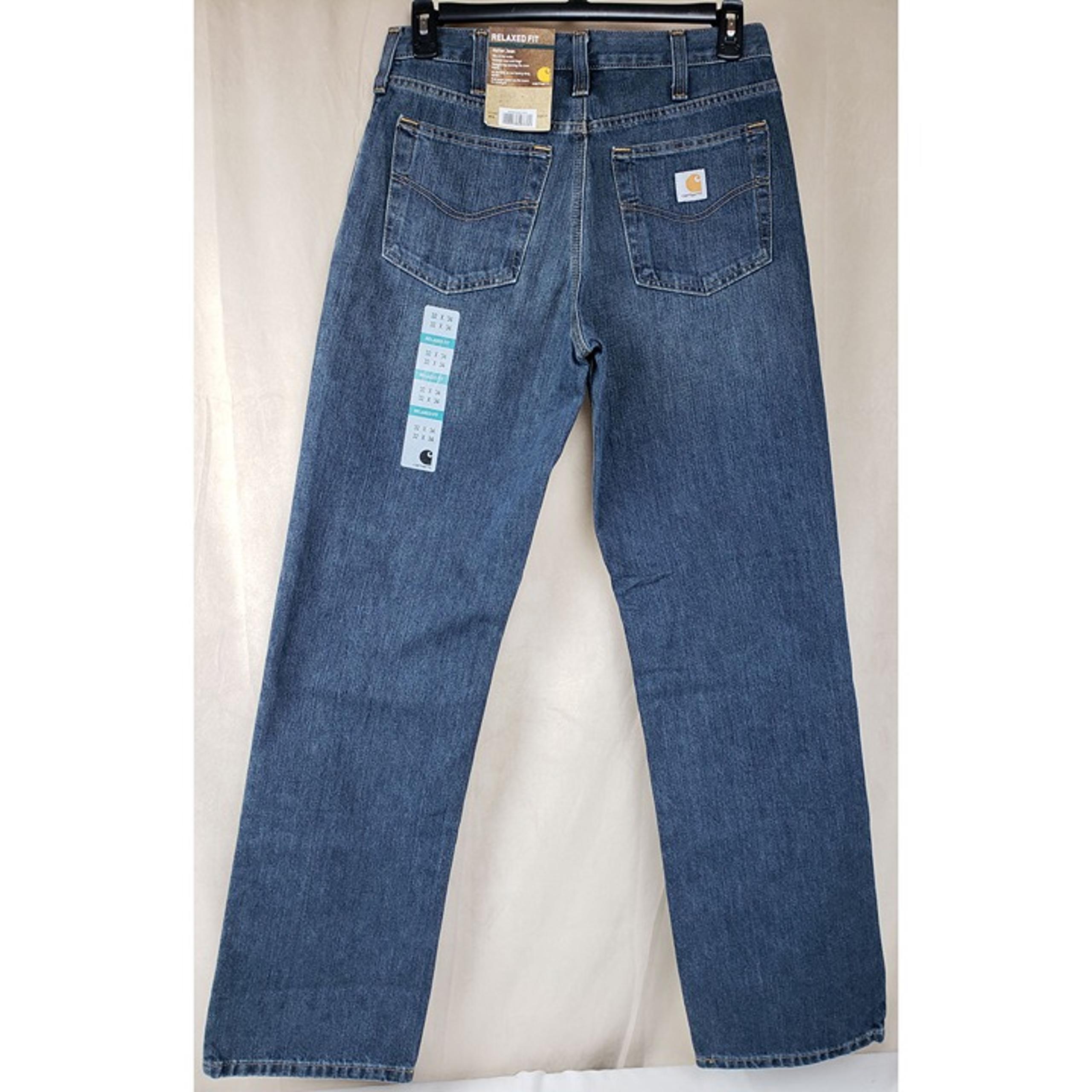 Carhartt Men's 32x34 Holter Jean Relaxed Fit Bed Rock Denim 101483 968