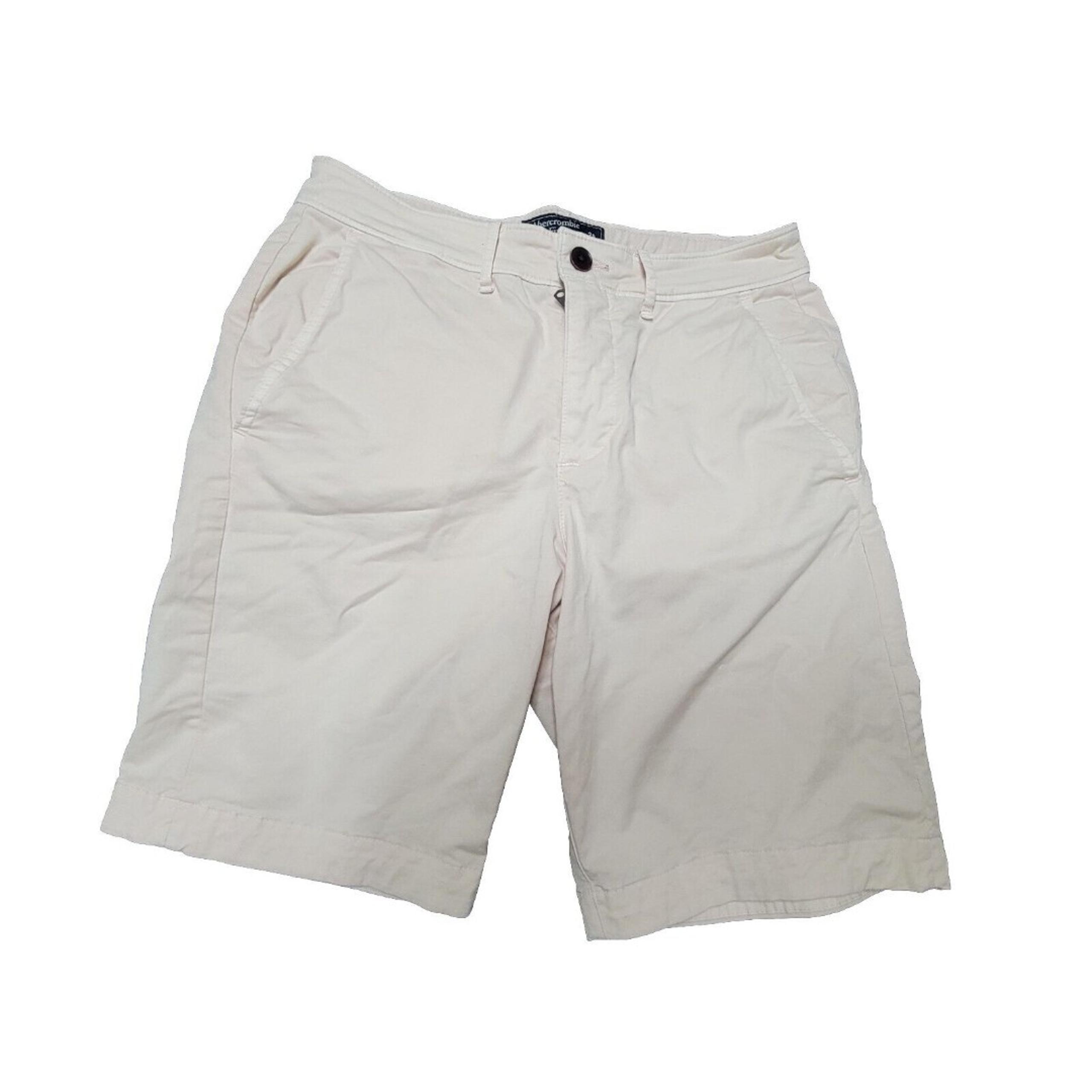 ABERCROMBIE FITCH CARGO SHORTS MENS SIZE 28 BEIGE/ Pink COTTON