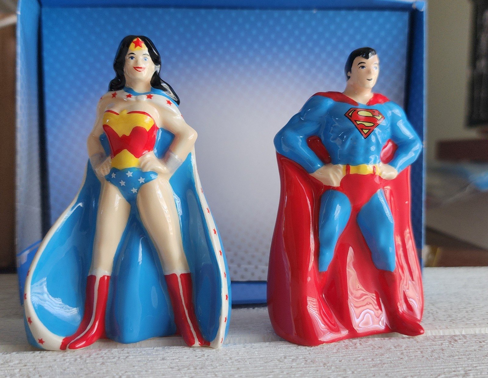Wonder Woman & Superman Salt & Pepper Shakers