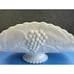 Vintage White Milk Glass Banana Stand Footed Fruit Bowl Dish