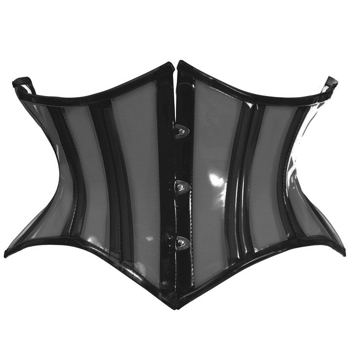 Black Transparent Mini Corset- Curvy cut | XL