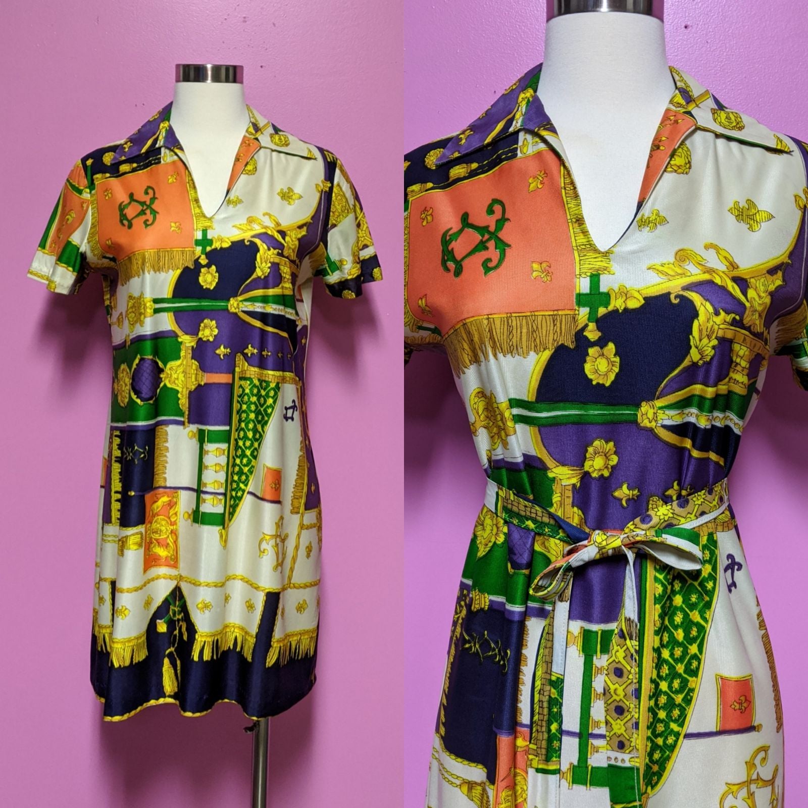 60's Sears Novelty Print Shift Dress
