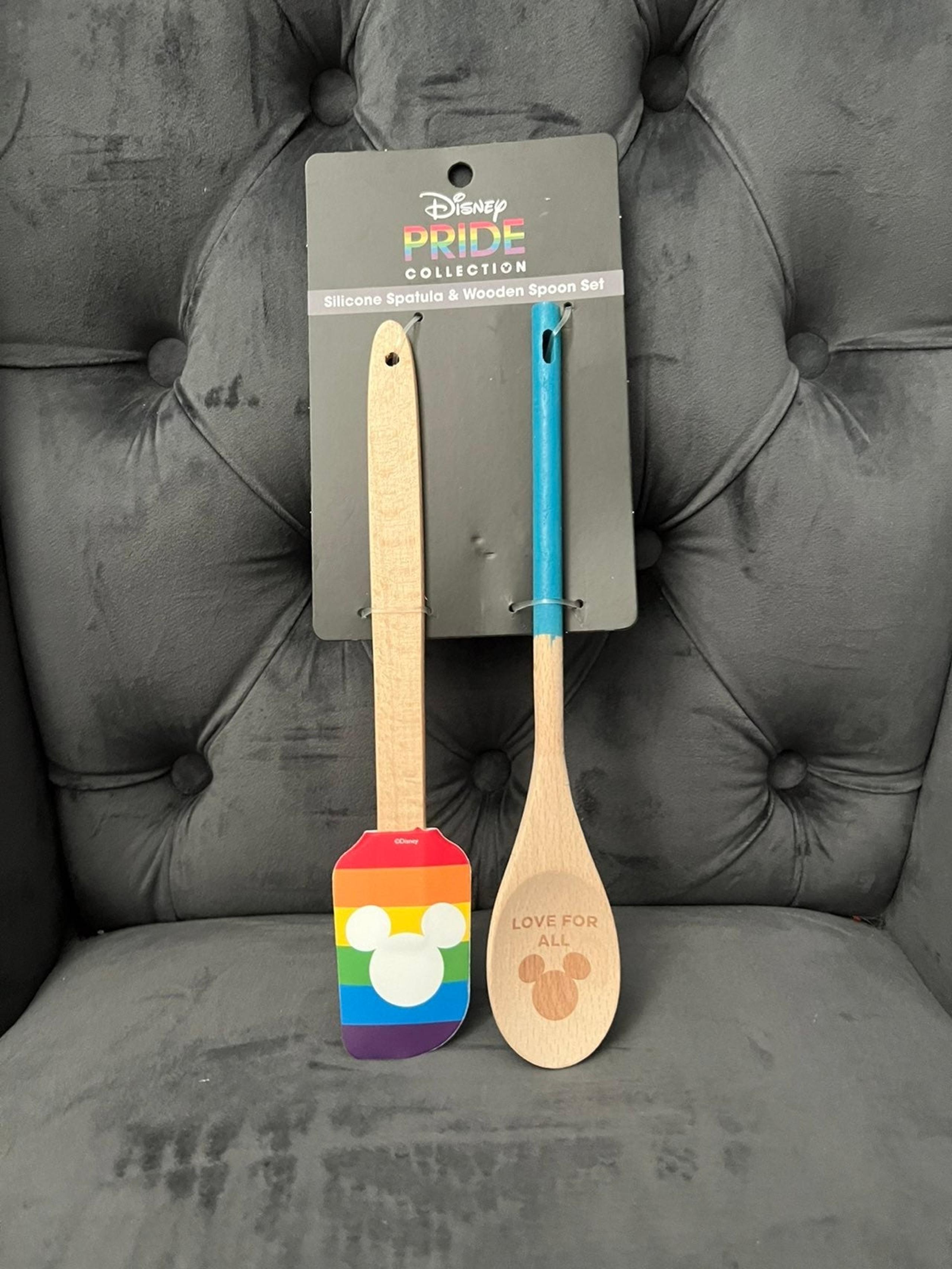 Disney pride collection mickey spatula and spoon set
