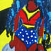 20 x 16 canvas painting of wonder woman signed