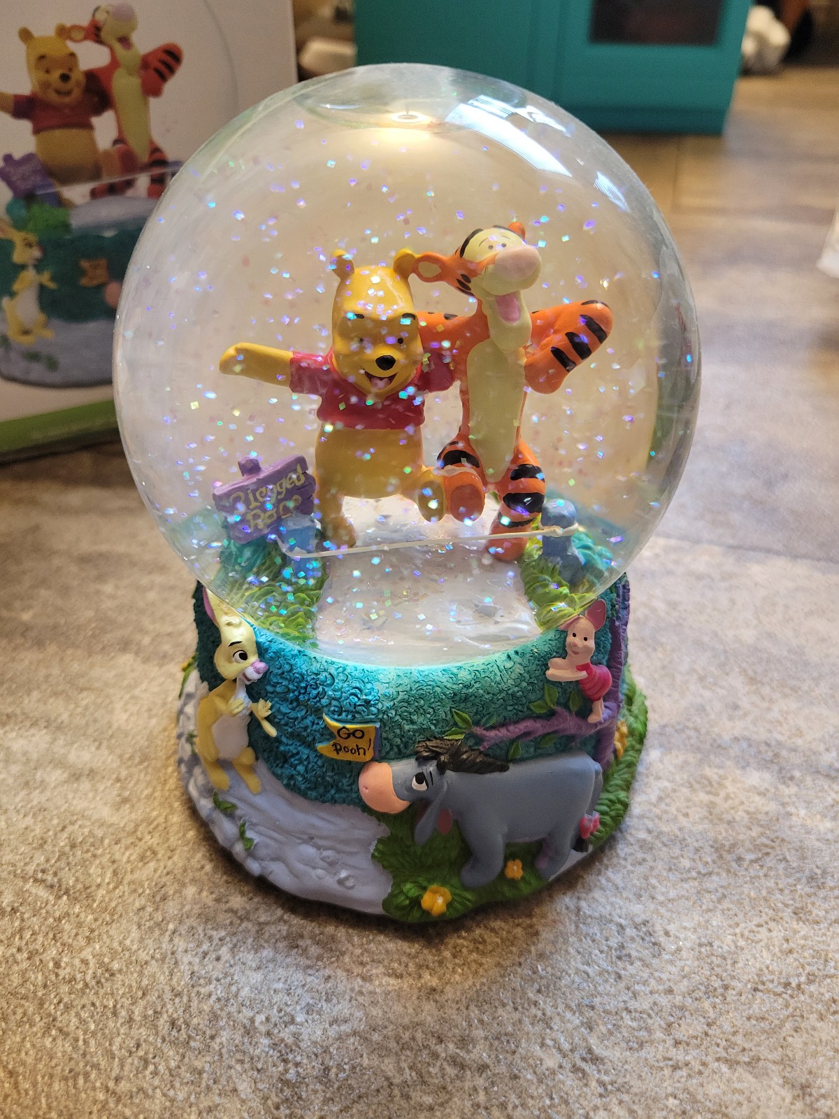 Vintage Disney Home Winnie the Pooh musical snow globe