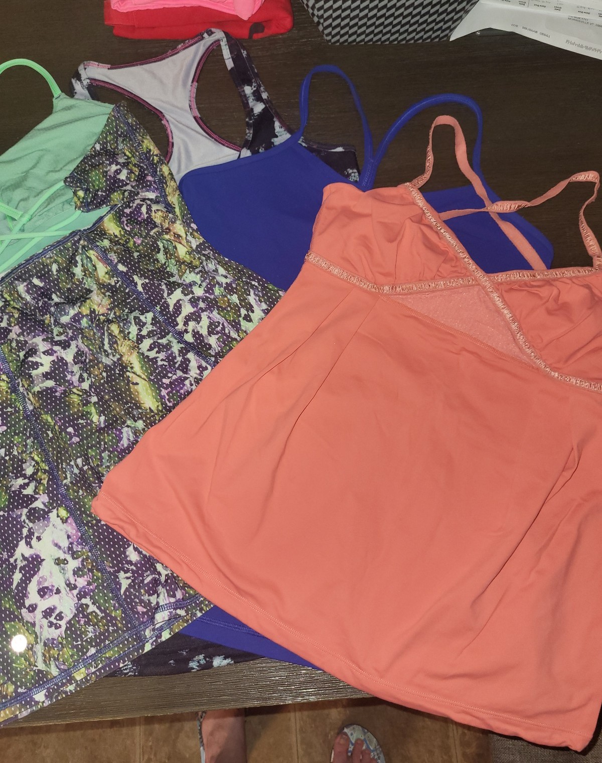 Lululemon tank tops~set of 4~size medium 8/10.