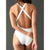 NWT Andie Women's The Tulum Open Strappy Back Ribbed One Piece Swimsuit White S