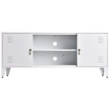 47.3 in. White Steel TV Stand