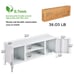 47.3 in. White Steel TV Stand