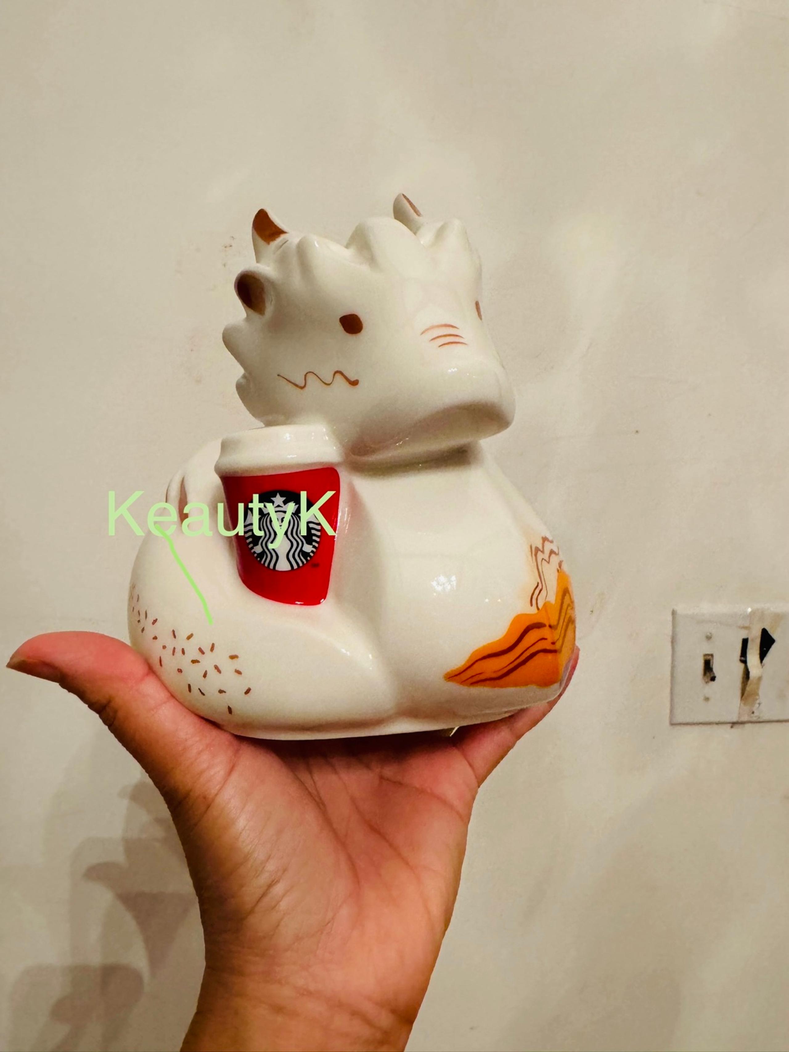 White Dragon Lunar new year Starbucks coin bank nwt  Vietnam