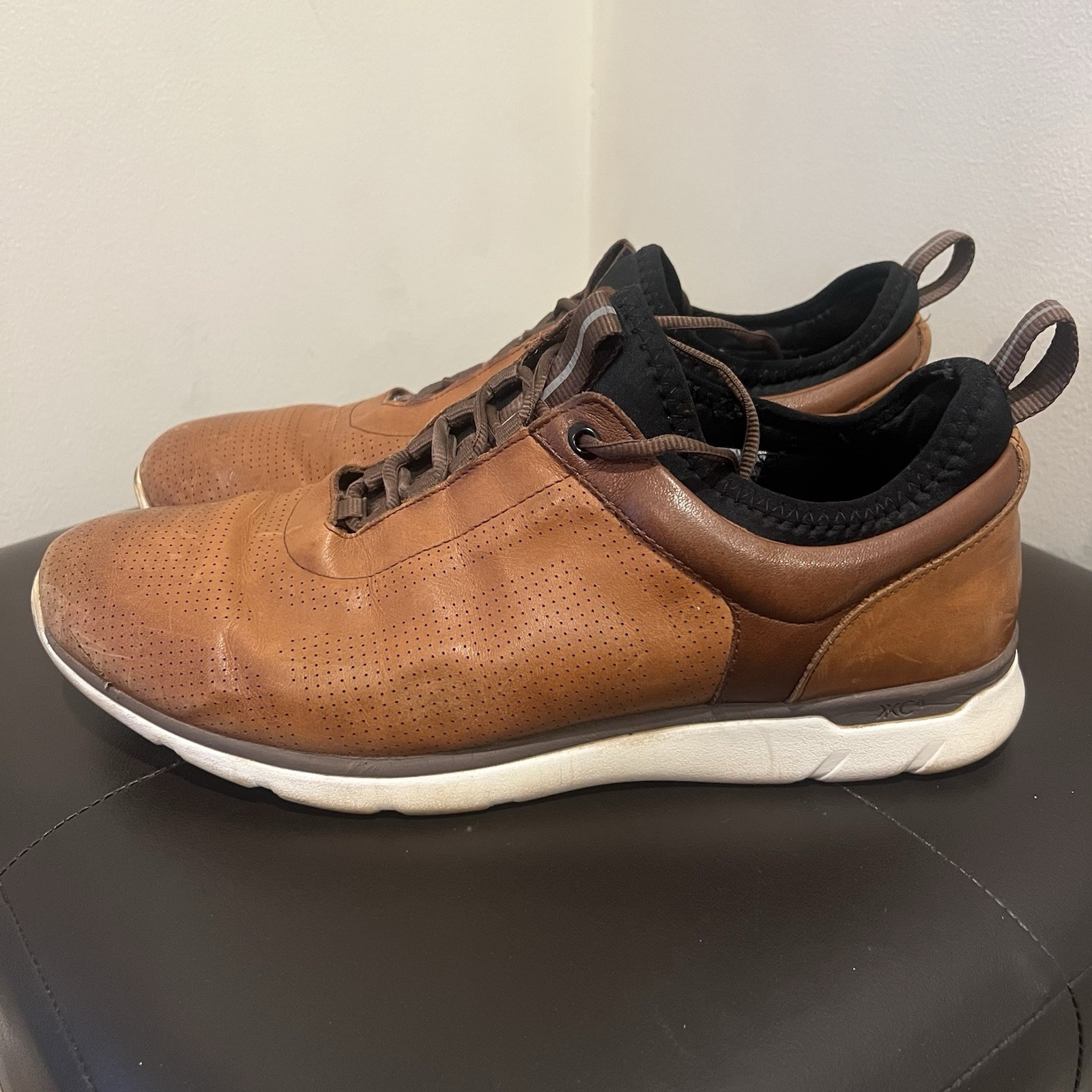Johnston & Murphy XC4 Casual Men's Shoes Sz 13 Extreme Comfort Sheepskin Brown