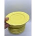 Lemon Federalist Ironstone yellow Set Of 8 Saucers Made In Japan