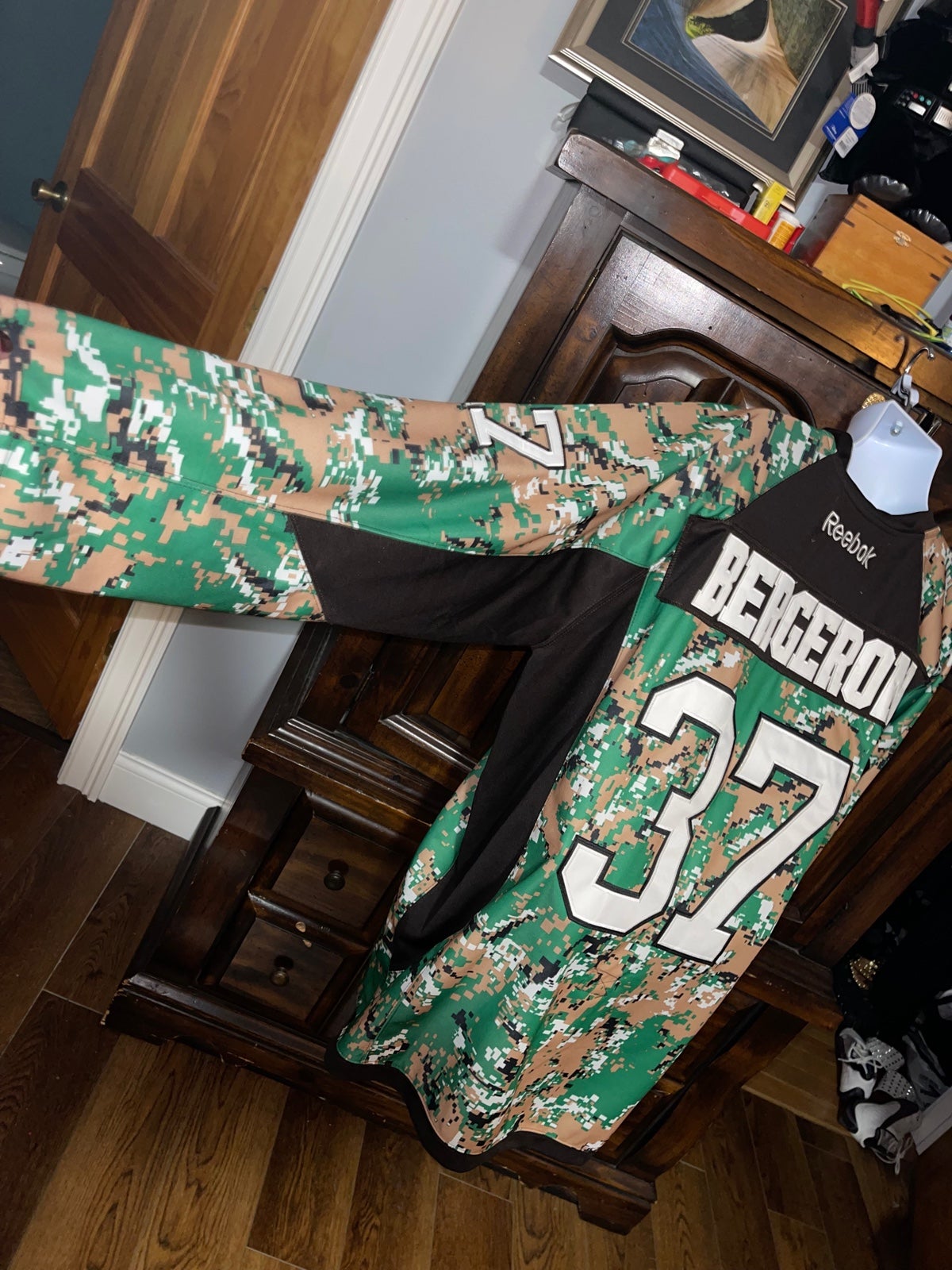 NHL Boston Bruins Salute to Service Patrice sales Bergeron camo jersey