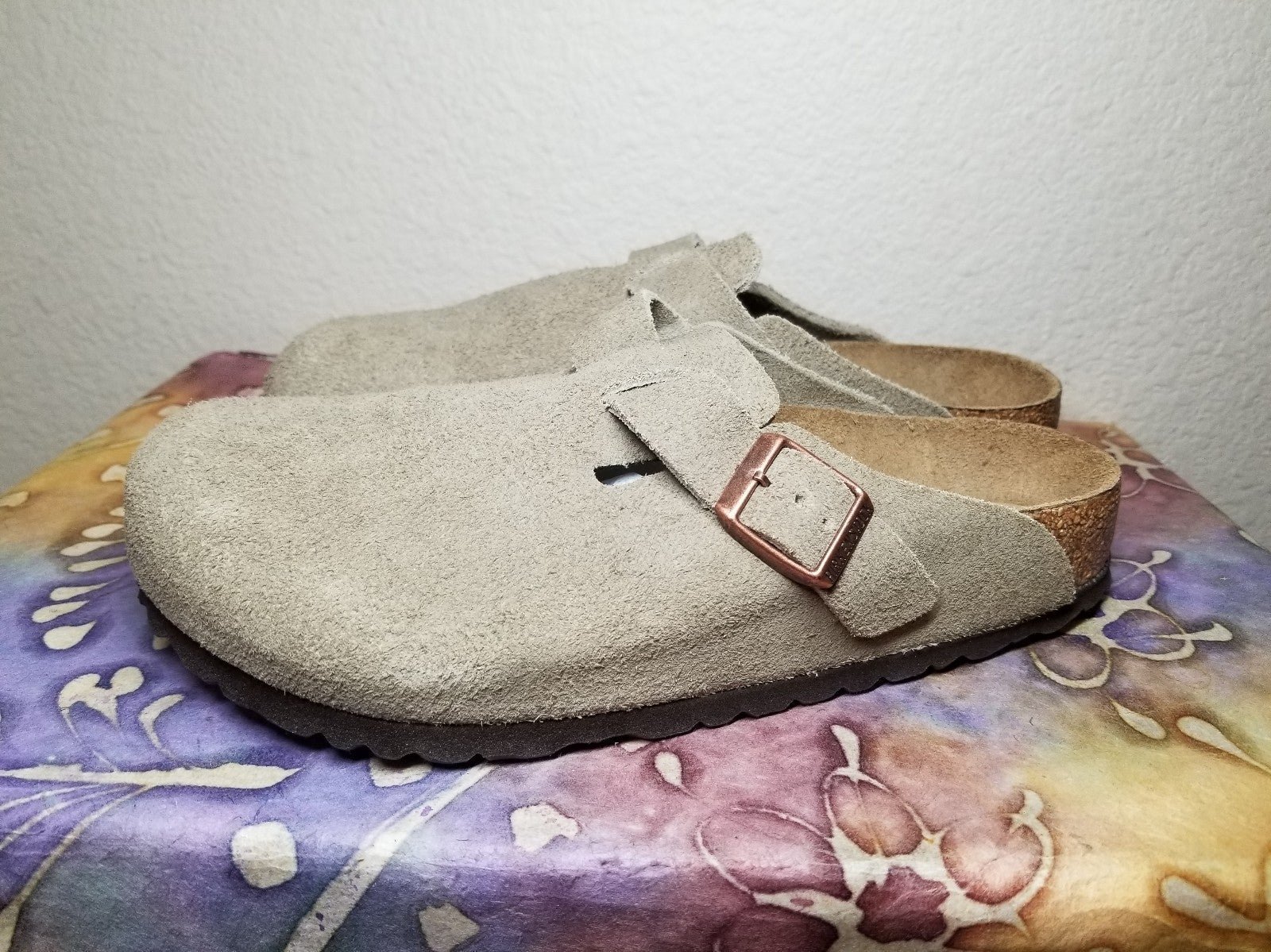 Authentic Birkenstock Boston Women's Taupe SFB Clogs