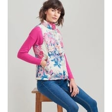 Joulet Reversible Floral/Cream Puffer Vest
