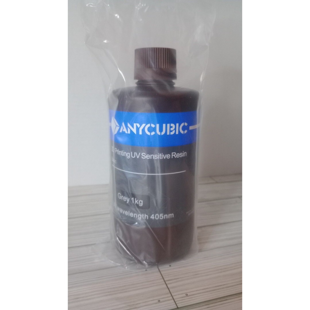 ANYCUBIC 3D Printing UV Sensitive Resin - Basic Grey - 1kg - UV Wavelength 405nm